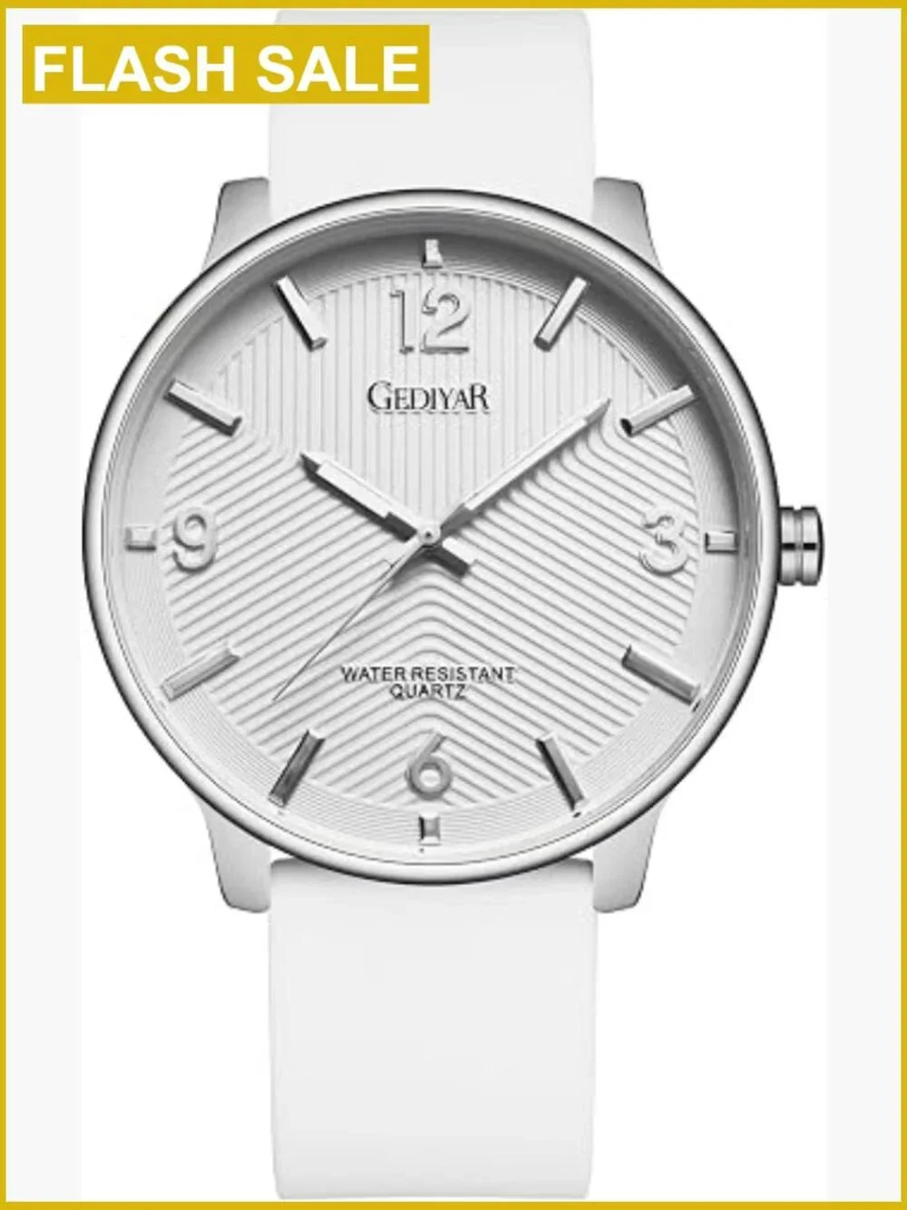 Minimalist Ultra Thin Analog Quartz Wrist Watch for Men Silicone Strap Water